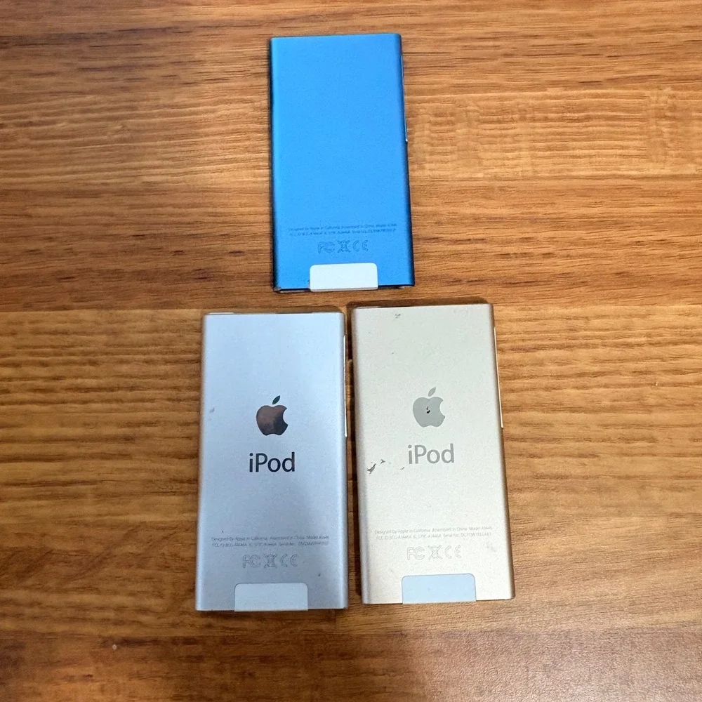FOR PARTS Apple iPod Nano 7th Gen A1446 Lot of 3 Cracked Screens Blue Silver
